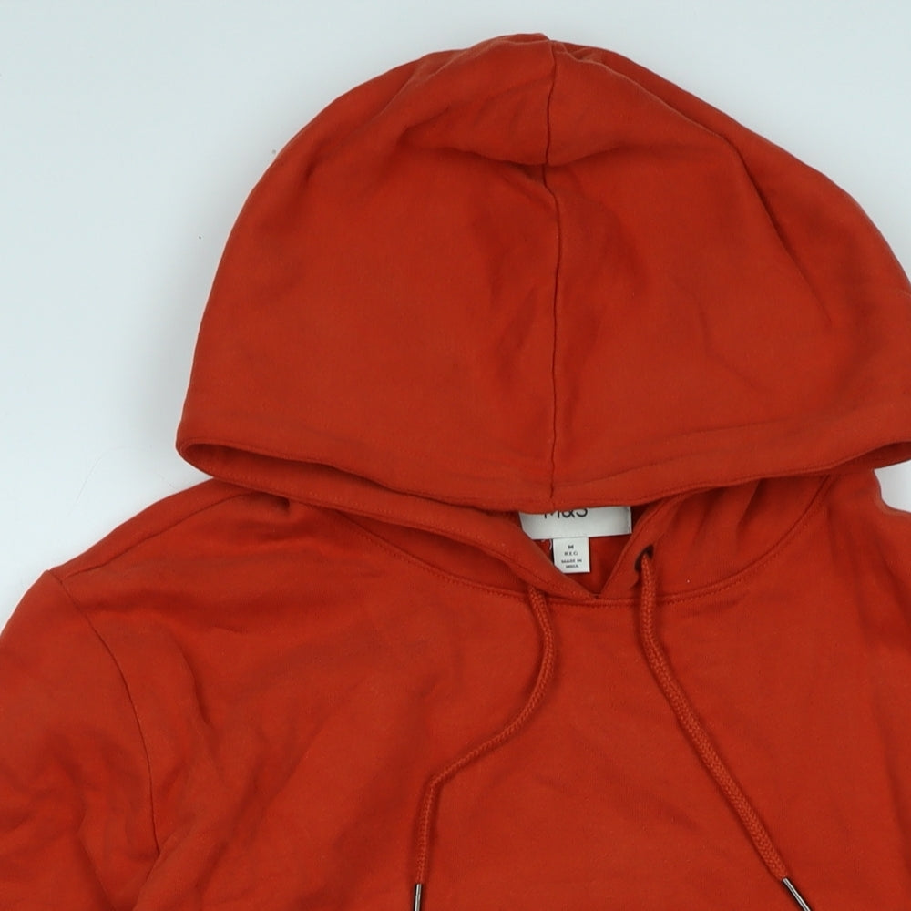 Mens UK Size M Marks and Spencer Orange Pullover Hoodie
