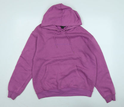 PRETTYLITTLETHING Womens Purple Polyester Pullover Hoodie Size S