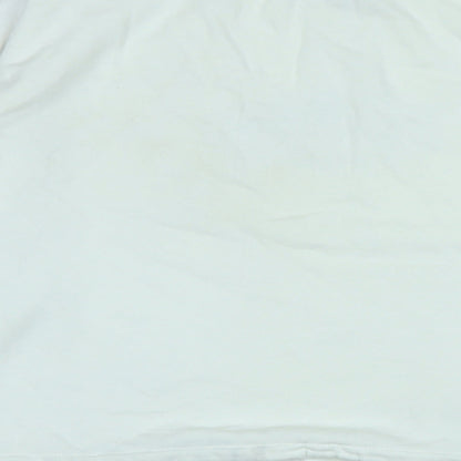 Divided Womens White Polyester Pullover Sweatshirt Size S