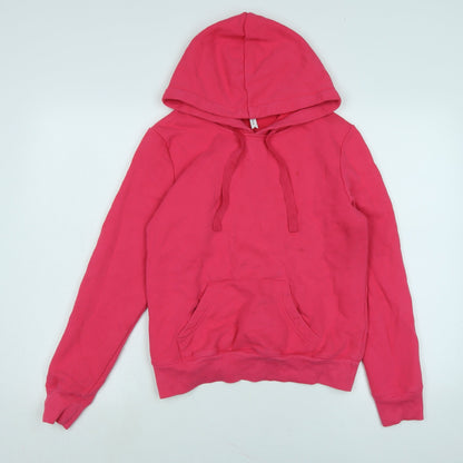 Marks & Spencer Womens Pink Polyester Pullover Hoodie Size 12