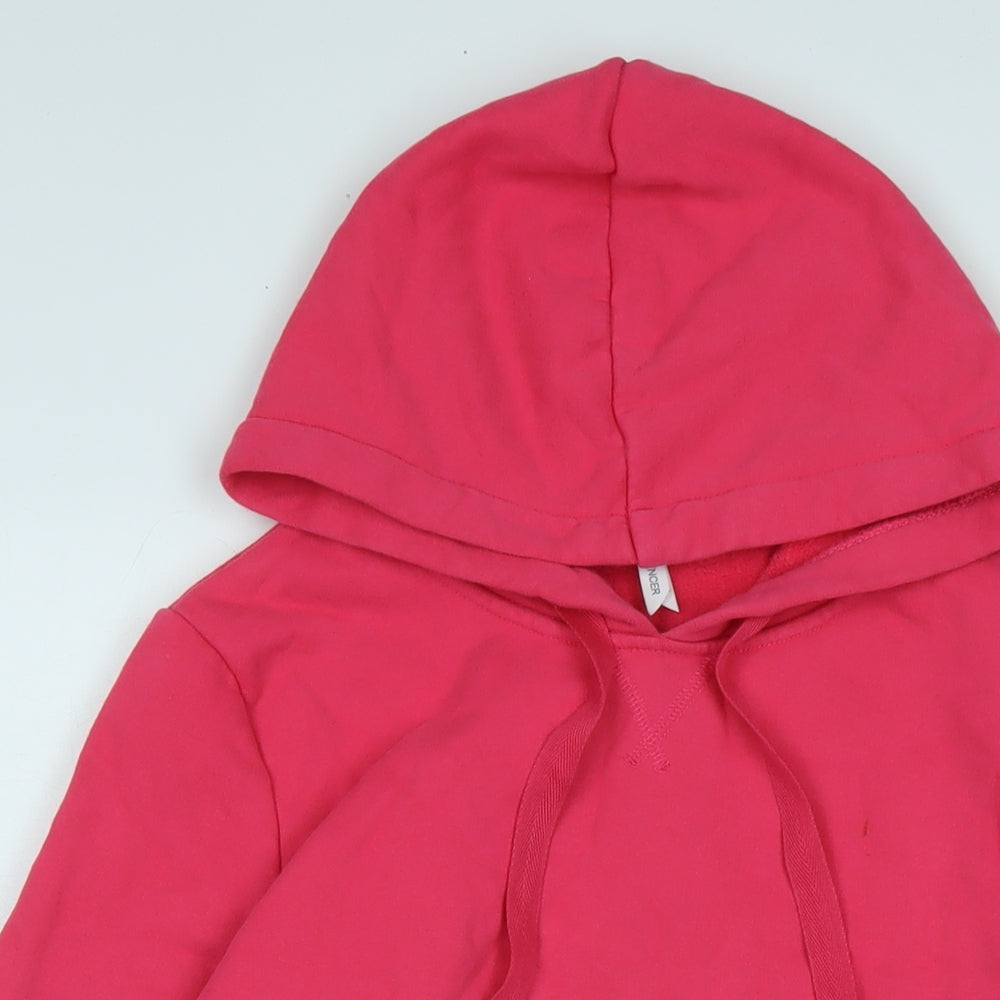 Marks & Spencer Womens Pink Polyester Pullover Hoodie Size 12