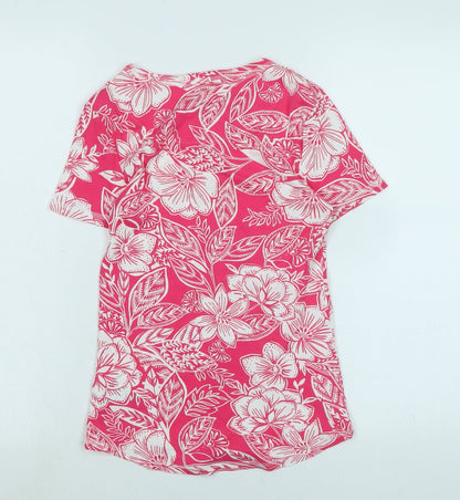 Womens UK Size 8 Marks and Spencer Pink Basic T-Shirt