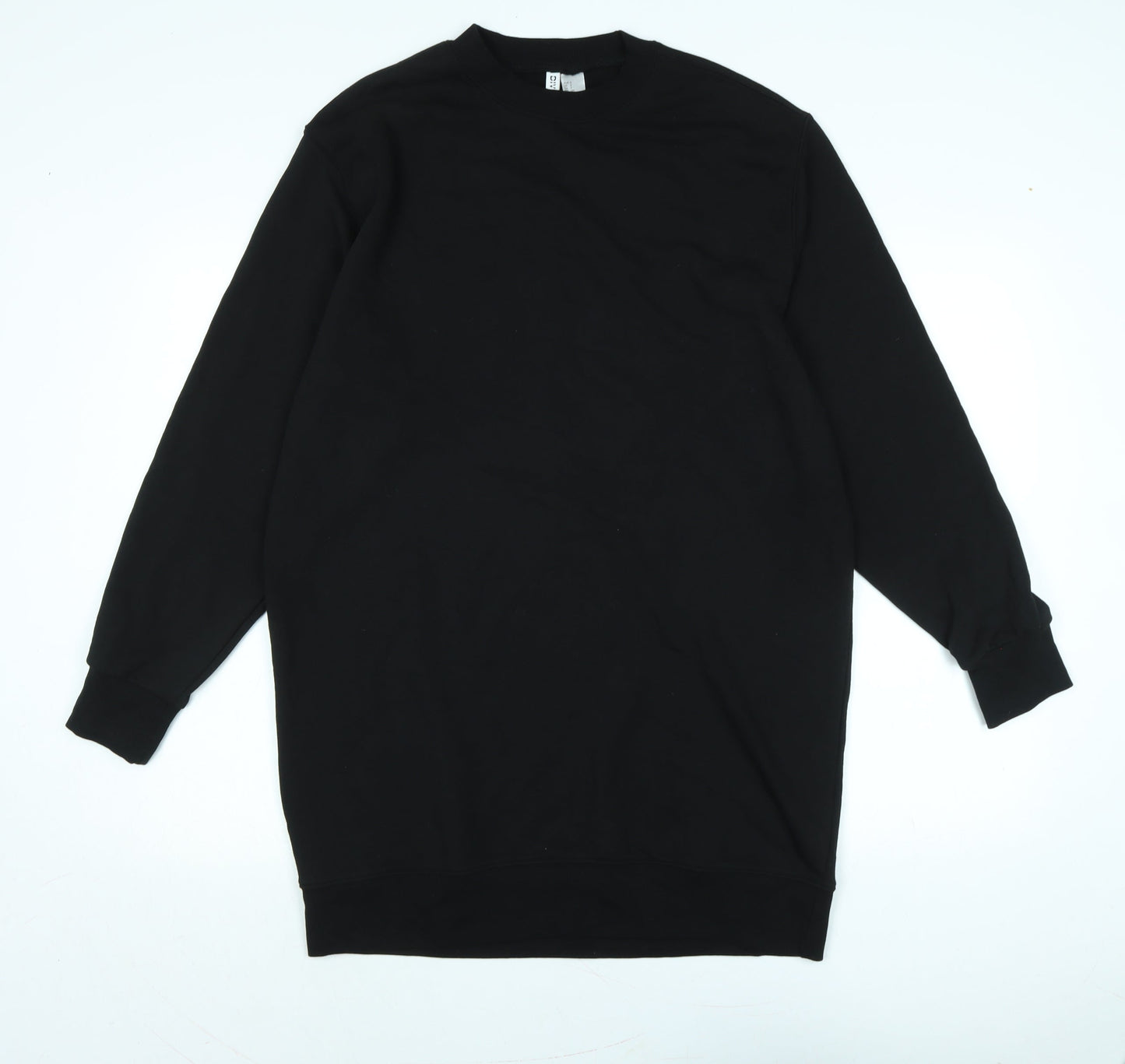 Divided Womens Black Polyester Jumper Dress Size S Crew Neck