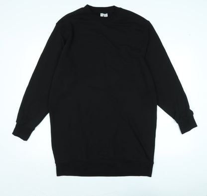 Divided Womens Black Polyester Jumper Dress Size S Crew Neck