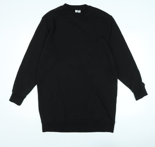 Divided Womens Black Polyester Jumper Dress Size S Crew Neck