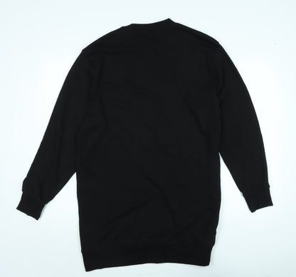 Divided Womens Black Polyester Jumper Dress Size S Crew Neck
