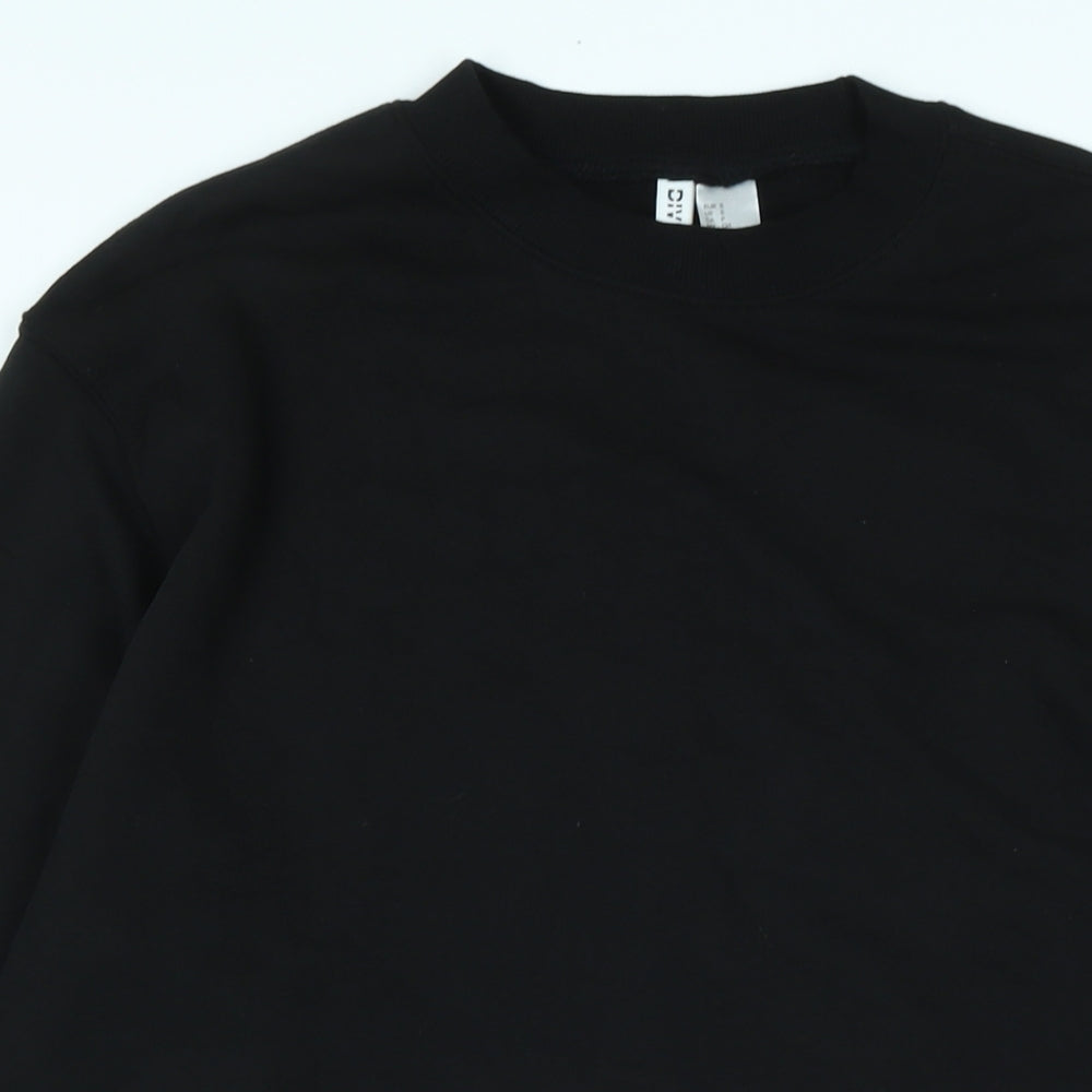 Divided Womens Black Polyester Jumper Dress Size S Crew Neck
