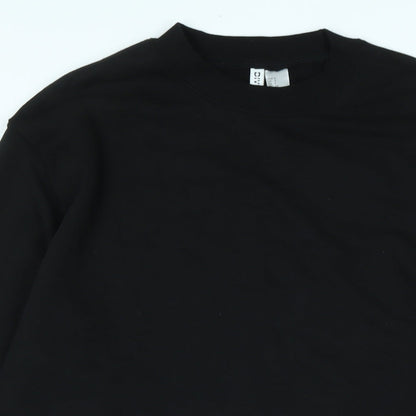 Divided Womens Black Polyester Jumper Dress Size S Crew Neck