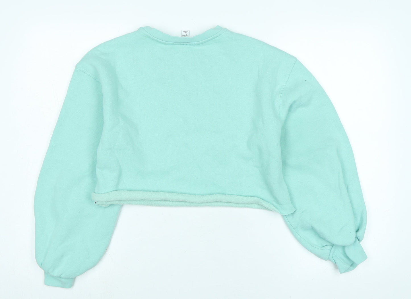Topshop Womens Green Polyester Pullover Sweatshirt Size S