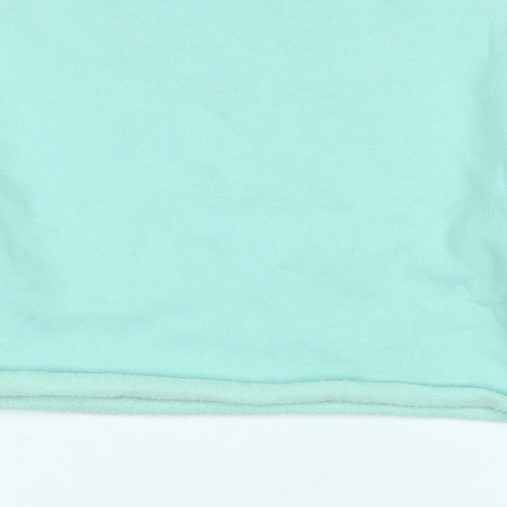 Topshop Womens Green Polyester Pullover Sweatshirt Size S