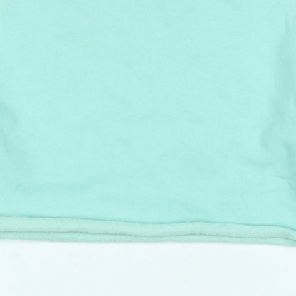 Topshop Womens Green Polyester Pullover Sweatshirt Size S