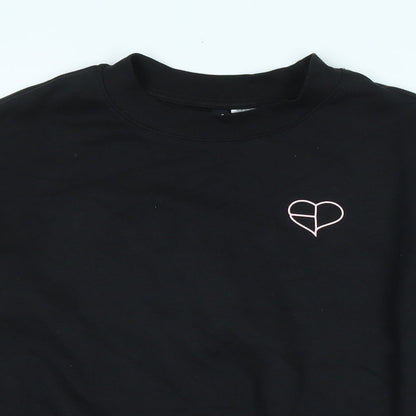 Divided Womens Black Polyester Pullover Sweatshirt Size XS