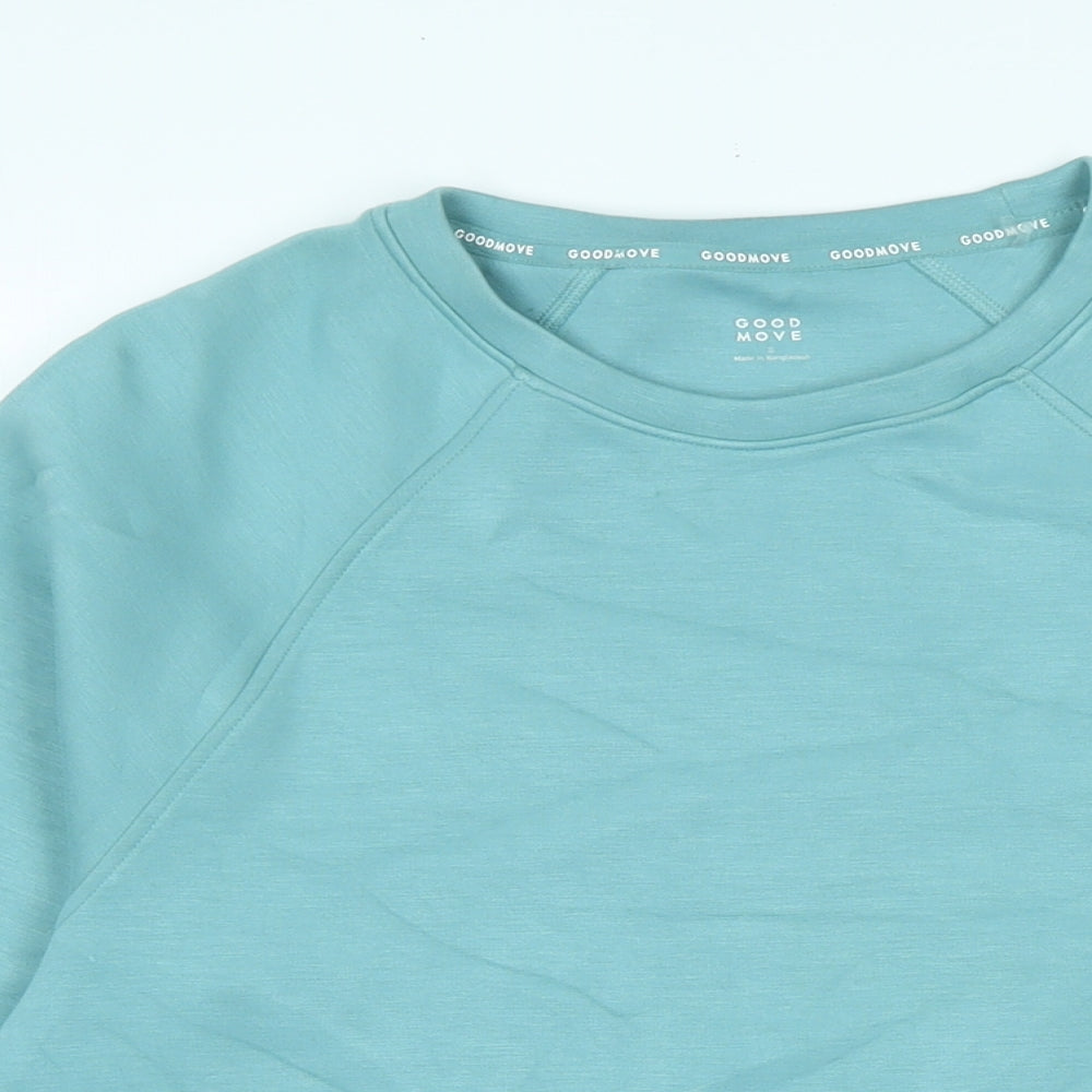 Good Move Womens Green Viscose Pullover Sweatshirt Size 8