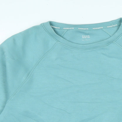 Good Move Womens Green Viscose Pullover Sweatshirt Size 8