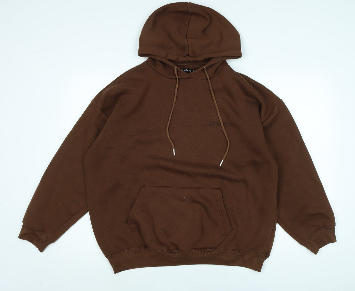 Boohoo Womens Brown Polyester Pullover Hoodie Size S