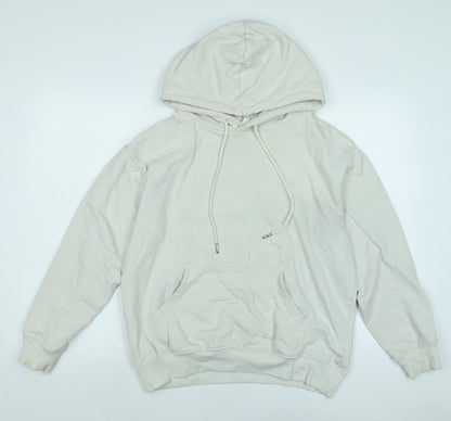 H&M Womens Beige Polyester Pullover Hoodie Size S