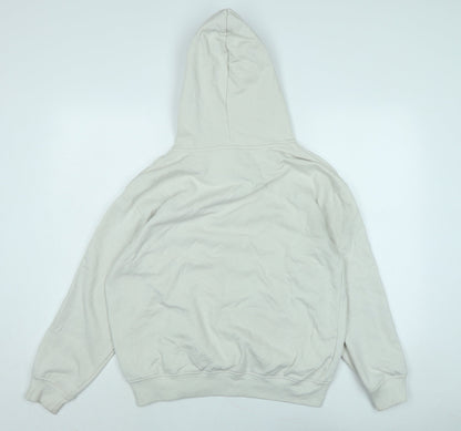 H&M Womens Beige Polyester Pullover Hoodie Size S