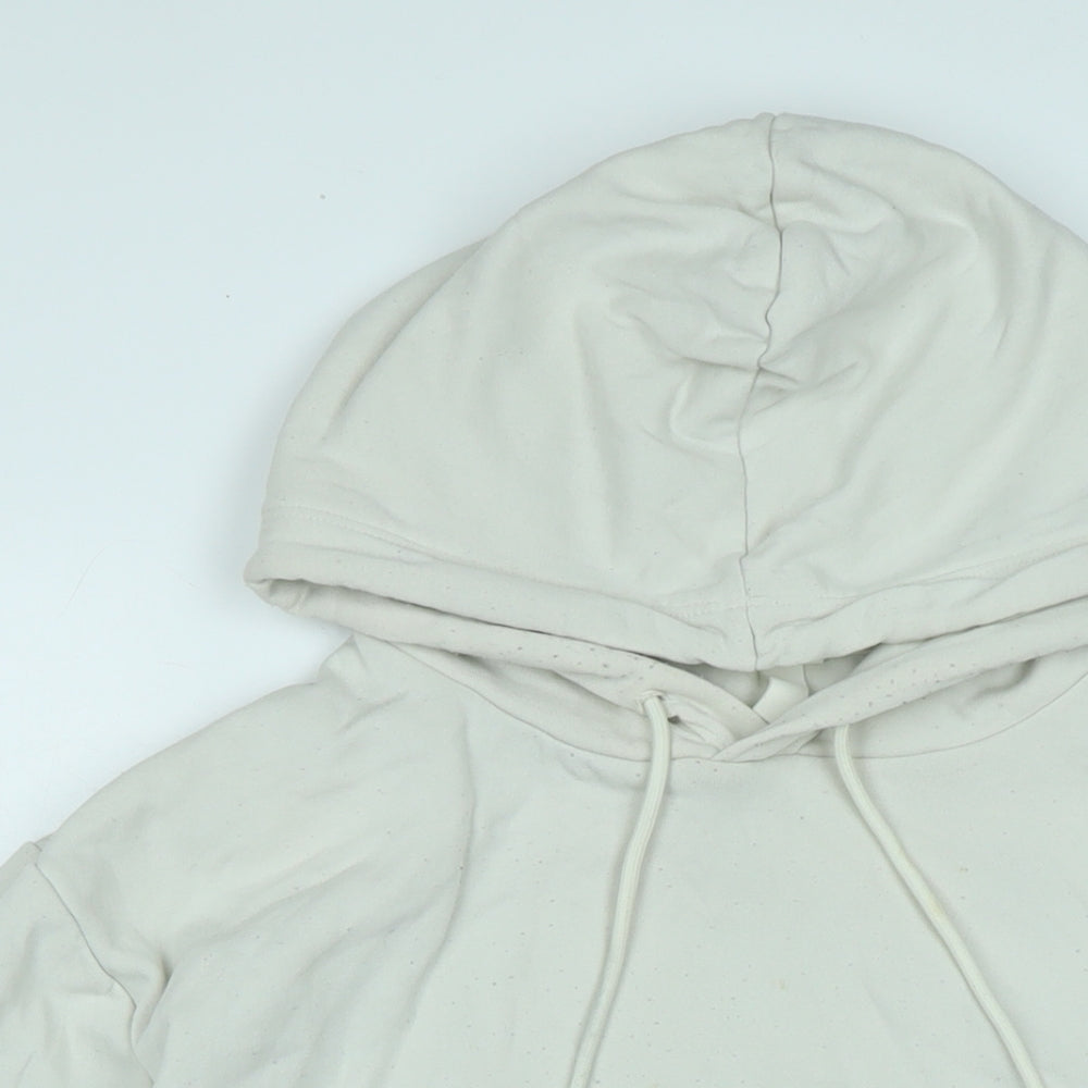 H&M Womens Beige Polyester Pullover Hoodie Size S