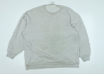 Topman Mens Grey Polyester Pullover Sweatshirt Size L