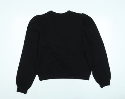 Divided Womens Black Polyester Pullover Sweatshirt Size M