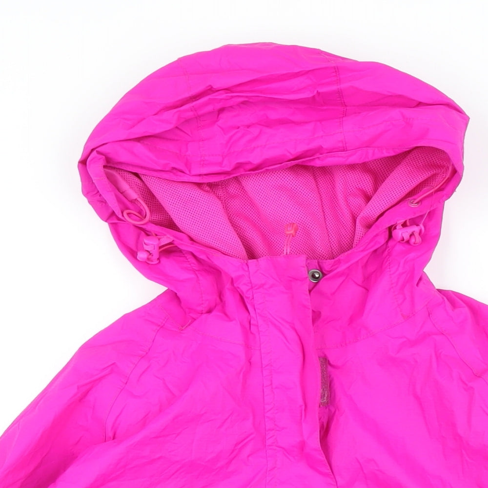 Zakiti Womens Pink Rain Coat Jacket Size 12 Zip