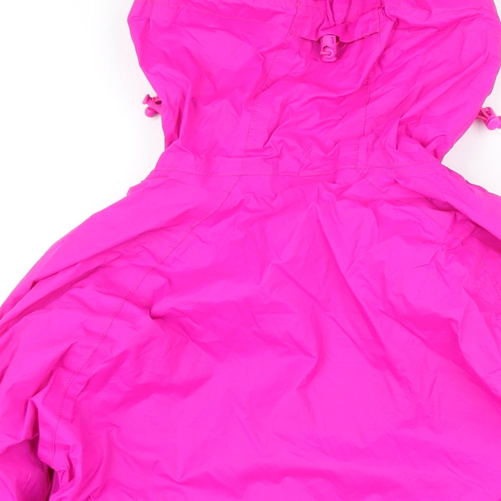 Zakiti Womens Pink Rain Coat Jacket Size 12 Zip