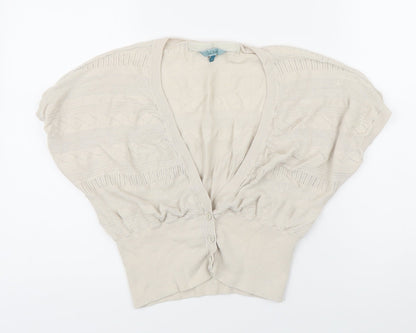 Womens UK Size 16 Fatface Beige Cardigan Jumper