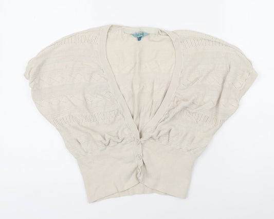 Womens UK Size 16 Fatface Beige Cardigan Jumper