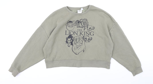 Womens UK Size M Disney Green Pullover Sweatshirt