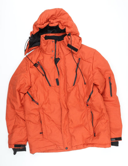 Mens UK Size L Down Fkow Orange Jacket