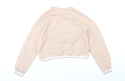 Womens UK Size XS Pull&Bear Pink Pullover Sweatshirt