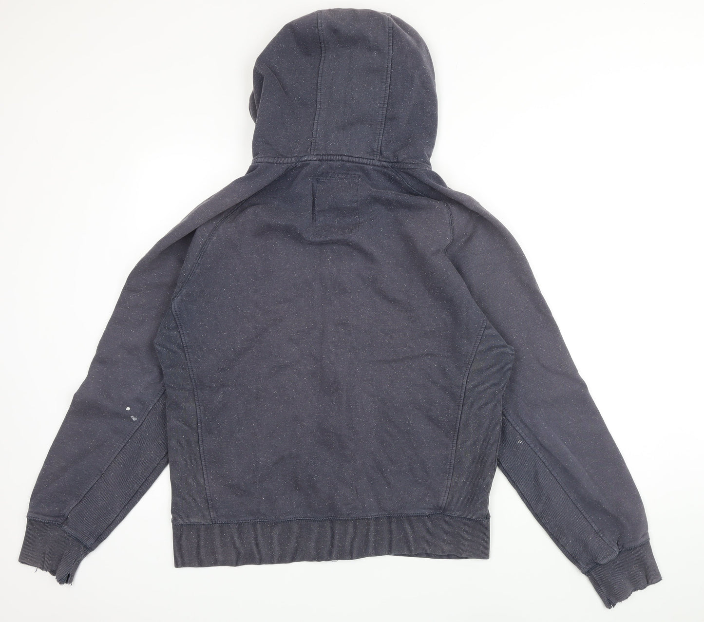 Mens UK Size XL Crosshatch Blue Full Zip Hoodie
