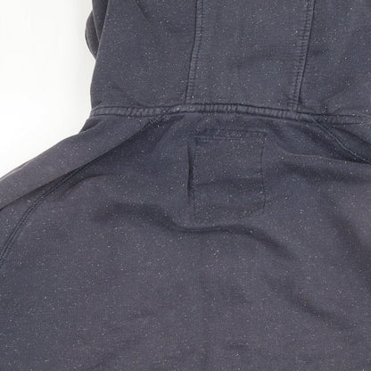 Mens UK Size XL Crosshatch Blue Full Zip Hoodie