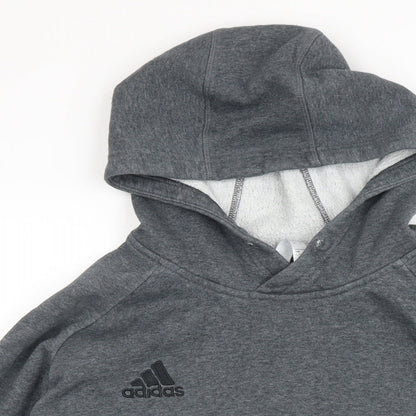 Addidas Mens Grey Cotton Pullover Hoodie Size XL