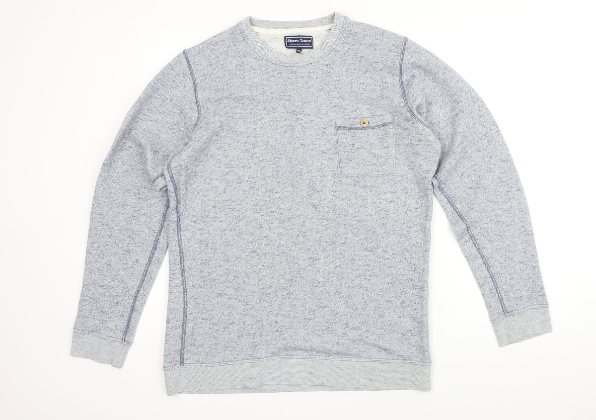 Shore Leave Womens Blue Cotton Pullover Sweatshirt Size M