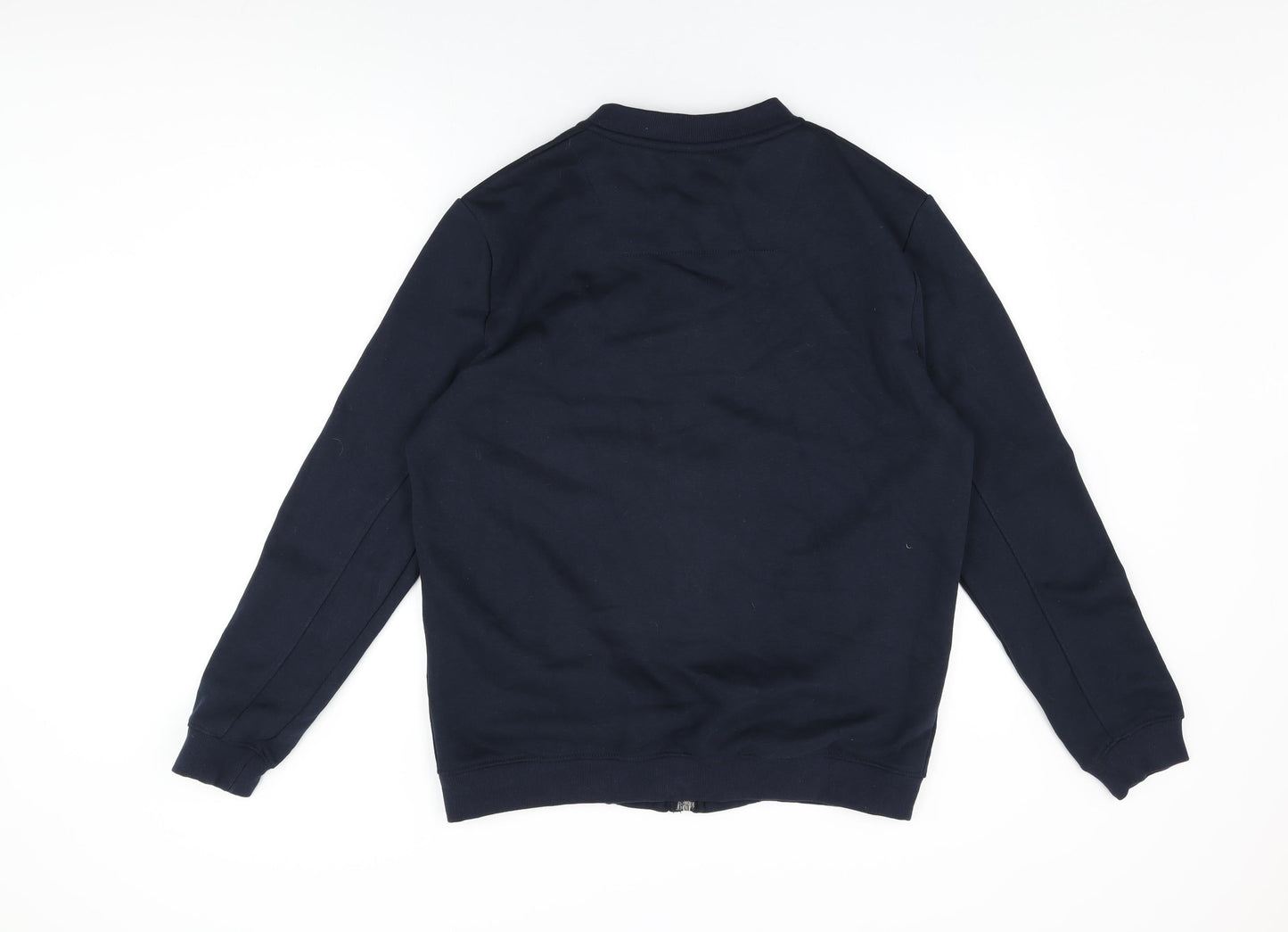 Threadbare Mens Blue Cotton Full Zip Sweatshirt Size M