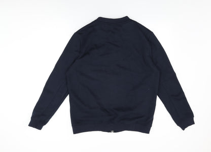Threadbare Mens Blue Cotton Full Zip Sweatshirt Size M