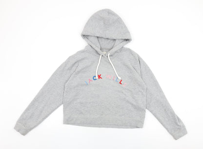 Womens UK Size 12 Jack Wills Grey Pullover Hoodie