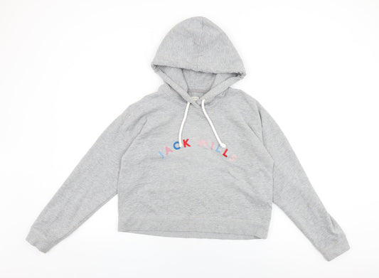 Womens UK Size 12 Jack Wills Grey Pullover Hoodie