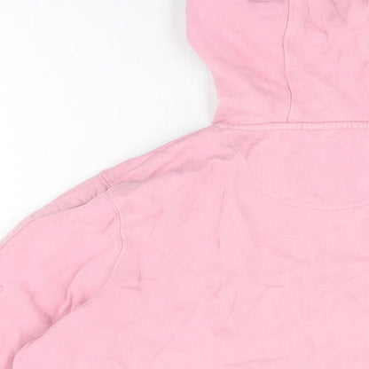 Maine Womens Pink Cotton Full Zip Hoodie Size 16 Zip