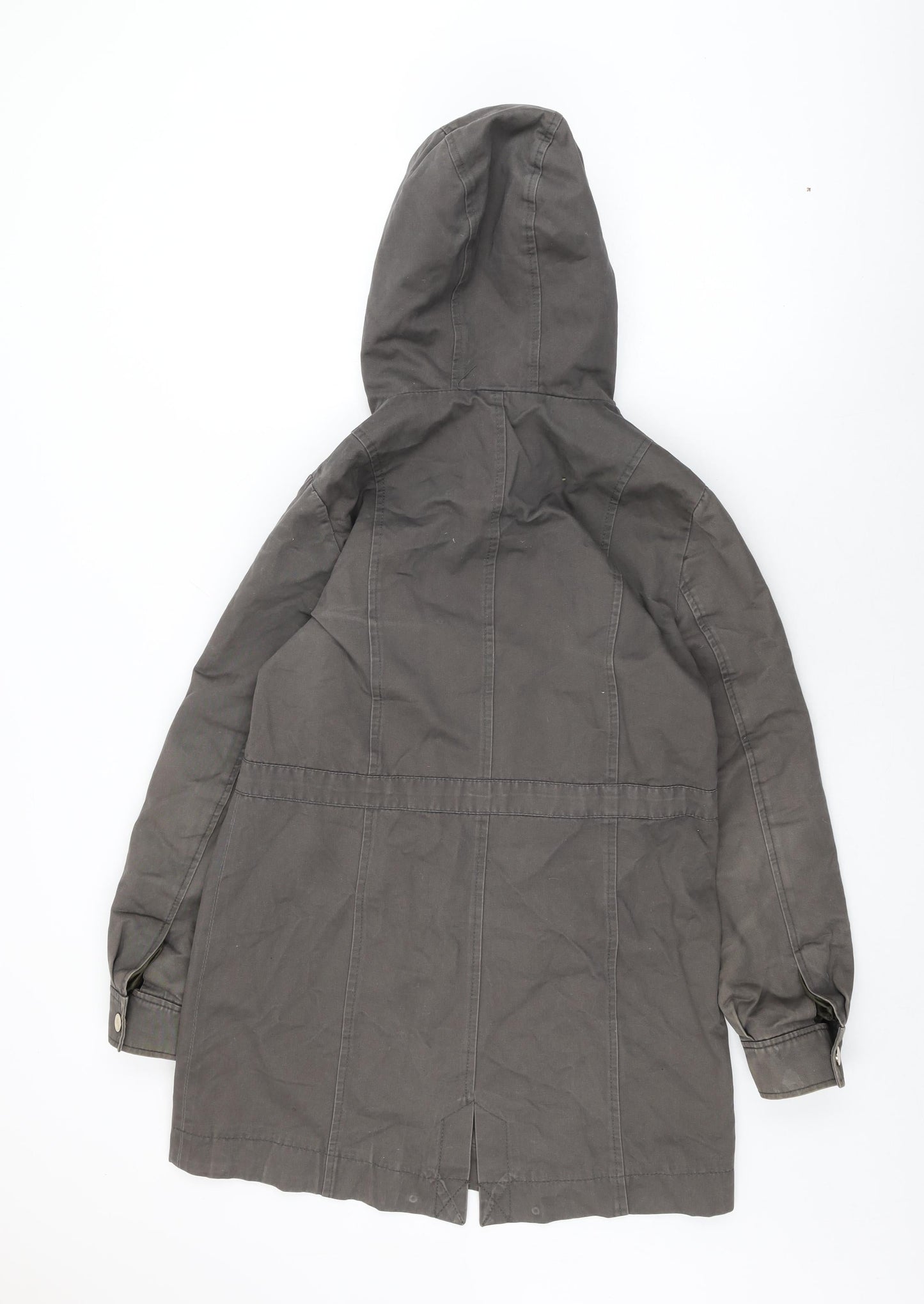 On Parle De Vous Womens Brown Overcoat Coat Size 10 Zip