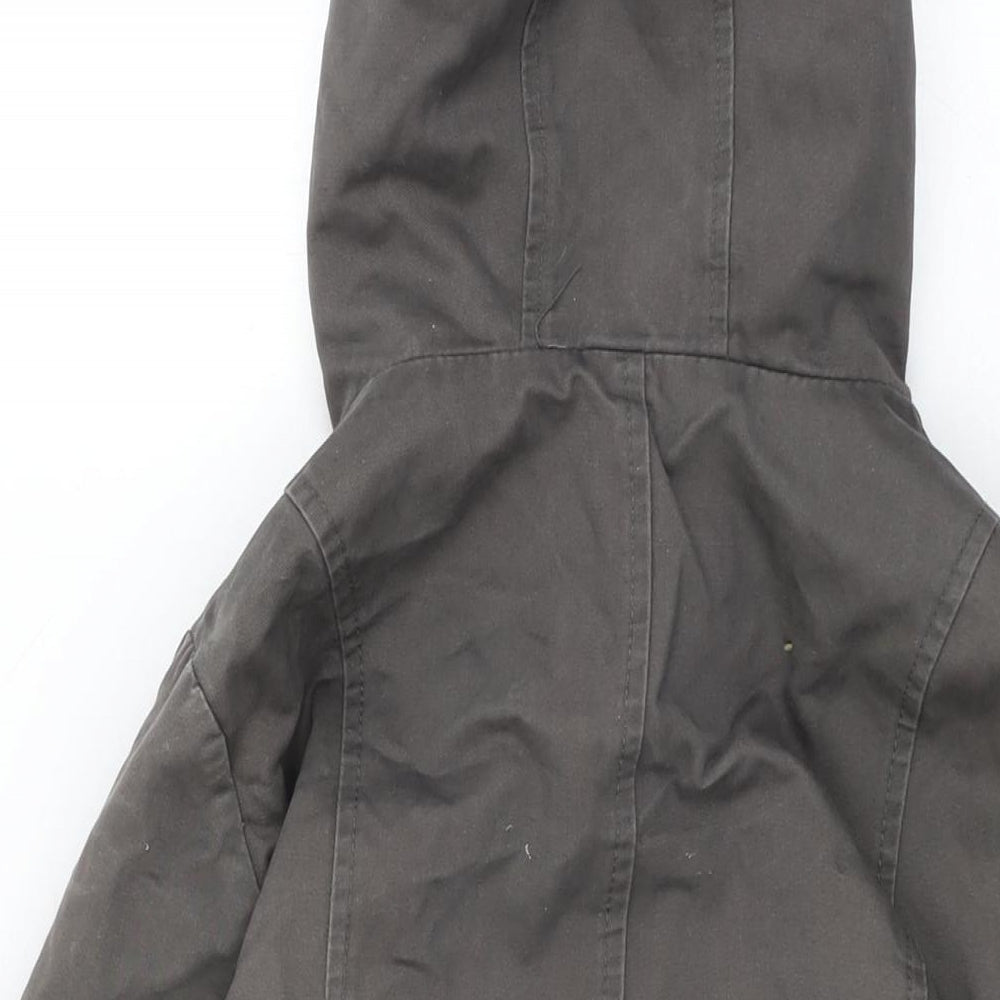 On Parle De Vous Womens Brown Overcoat Coat Size 10 Zip