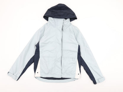 Nautical Womens Blue Rain Coat Coat Size 8 Zip