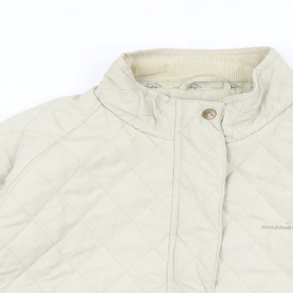 Mountain Life Womens Beige Quilted Coat Size 16 Zip