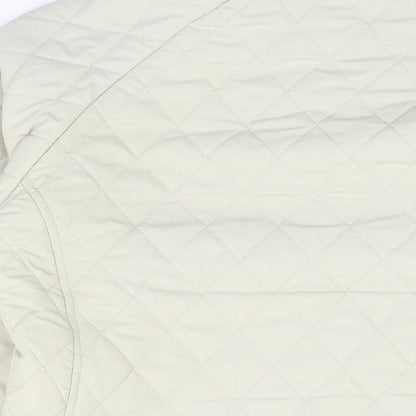 Mountain Life Womens Beige Quilted Coat Size 16 Zip