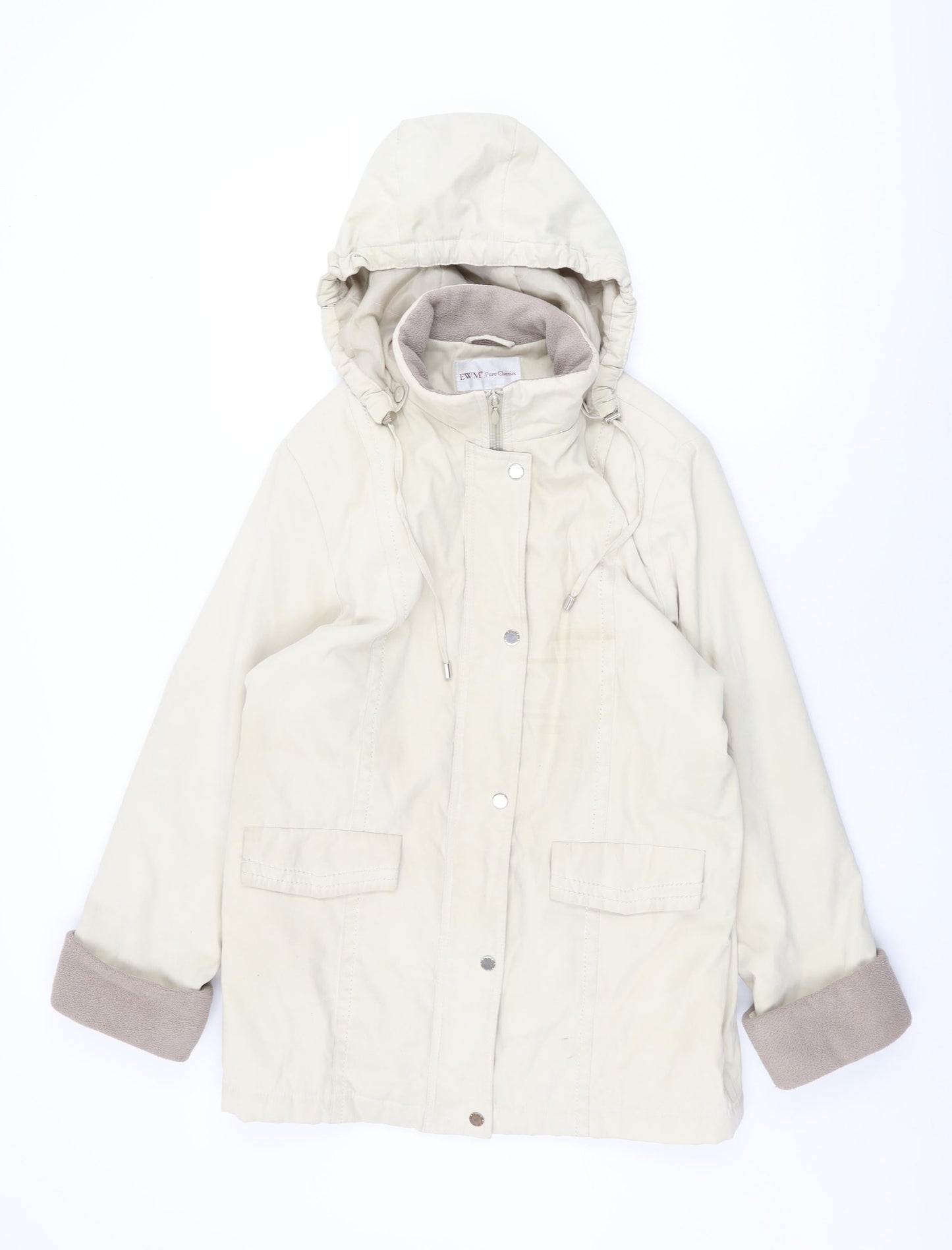 Womens UK Size 14 EWM Beige Overcoat