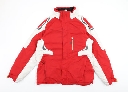 Mens UK Size L Wed'ze Red Rain Coat