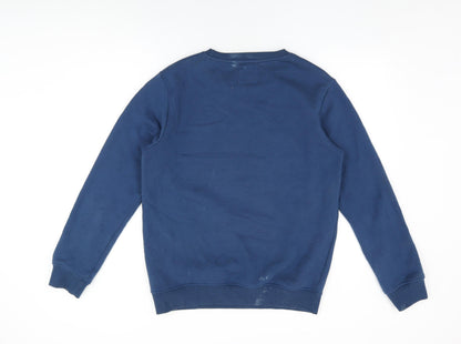Farrell London Mens Blue Cotton Pullover Sweatshirt Size M