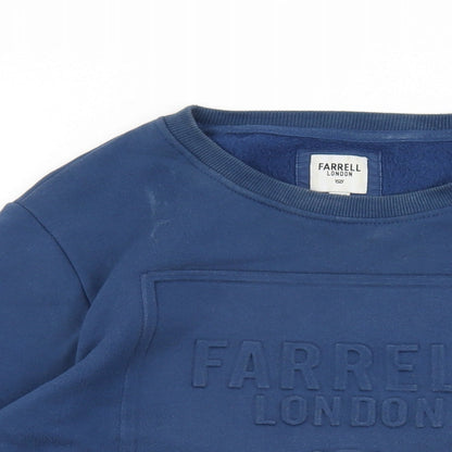 Farrell London Mens Blue Cotton Pullover Sweatshirt Size M