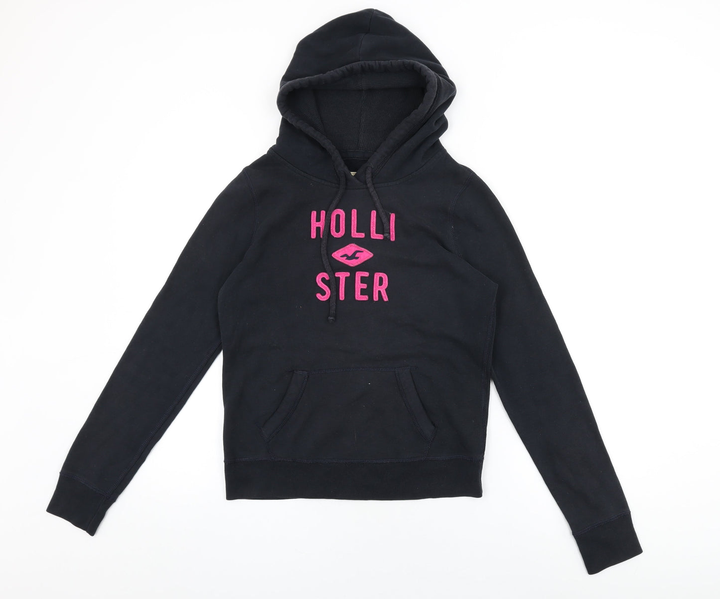 Hollister Womens Black Cotton Pullover Hoodie Size M Pullover - Hollister Logo